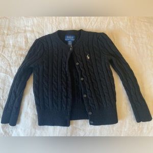 POLO Ralph Lauren Kids Black with sparkle Cardigan  - 3T